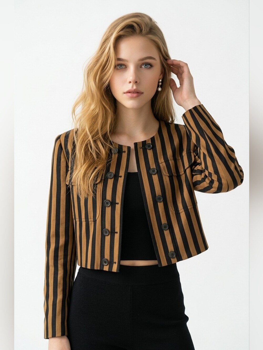 Vintage Mondi Cropped Blazer Jacket